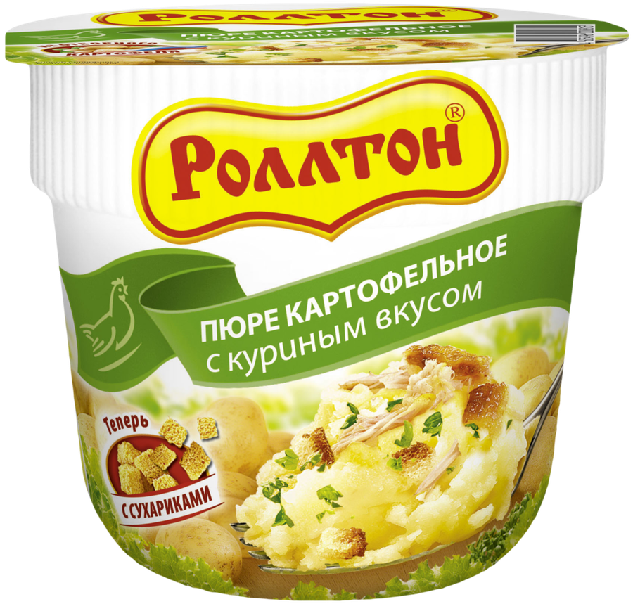 Пюре картофельное РОЛЛТОН с куриным вкусом, 40г, превью