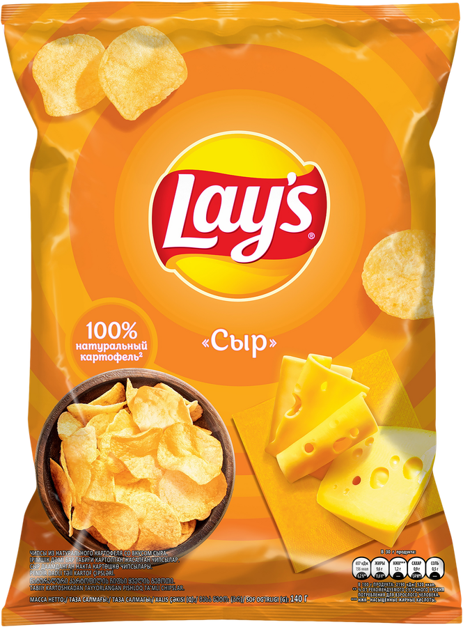 Чипсы картофельные LAY'S Сыр, 140г, превью