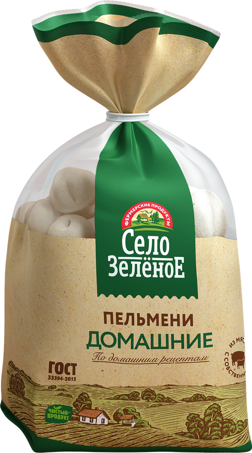 Пельмени СЕЛО ЗЕЛЁНОЕ Домашние, категория В, 800г, превью