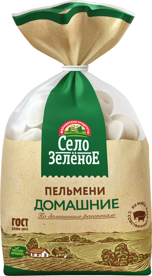 Пельмени СЕЛО ЗЕЛЁНОЕ Домашние, категория В, 800г, превью