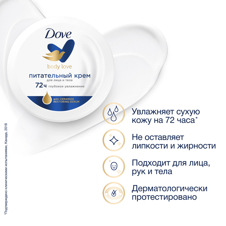 Крем для тела DOVE питательный, 150мл, превью