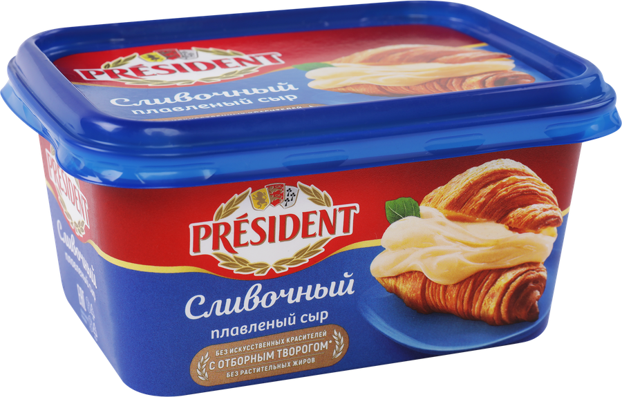 Сыр плавленый PRESIDENT Сливочный 45%, без змж, 400г, превью