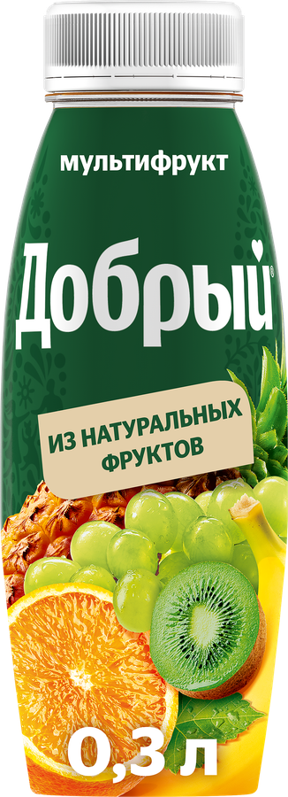 Нектар ДОБРЫЙ Мультифруктовый обогащенный провитамином А, 0.3л, предпросмотр