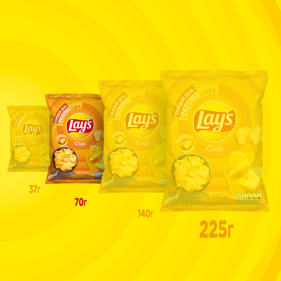 Чипсы картофельные LAY'S со вкусом сыра, 70г, превью