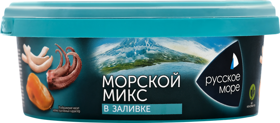 Коктейль из морепродуктов РУССКОЕ МОРЕ Морской микс, в заливке, 300г, предпросмотр