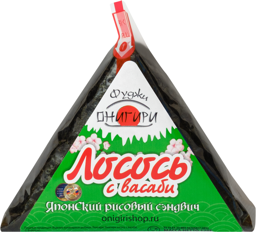 Онигири ФУДЖИ лосось с васаби, 120г, превью