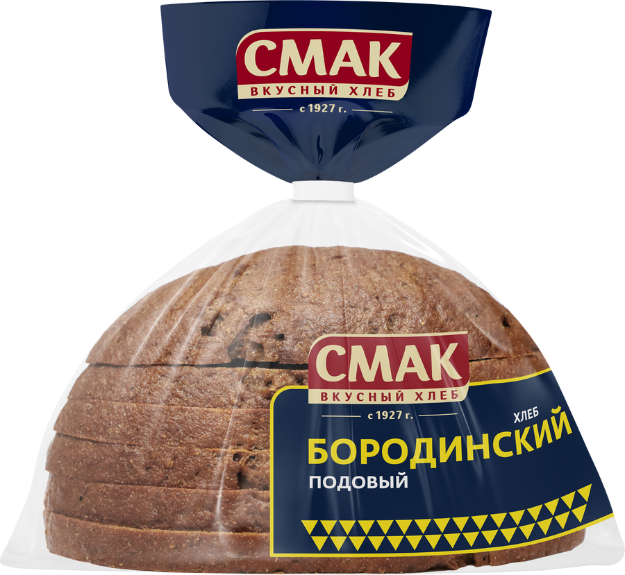 Хлеб подовый СМАК Бородинский, в нарезке, 300г, превью