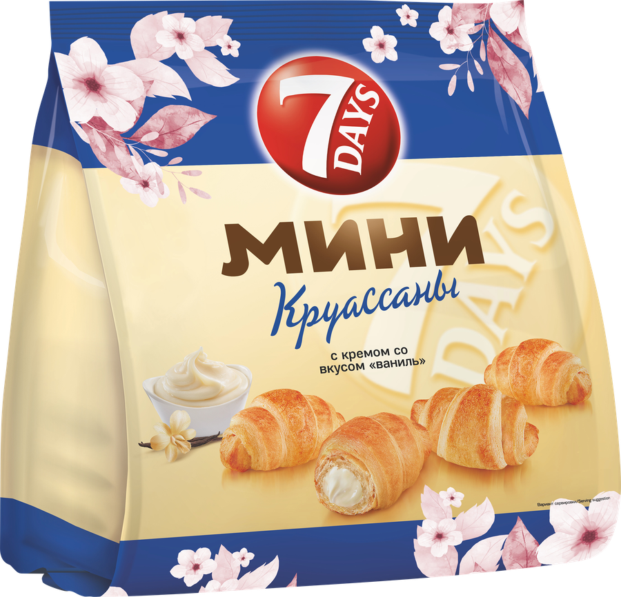 Круассаны 7DAYS Mini с начинкой какао-ваниль, 300г, превью