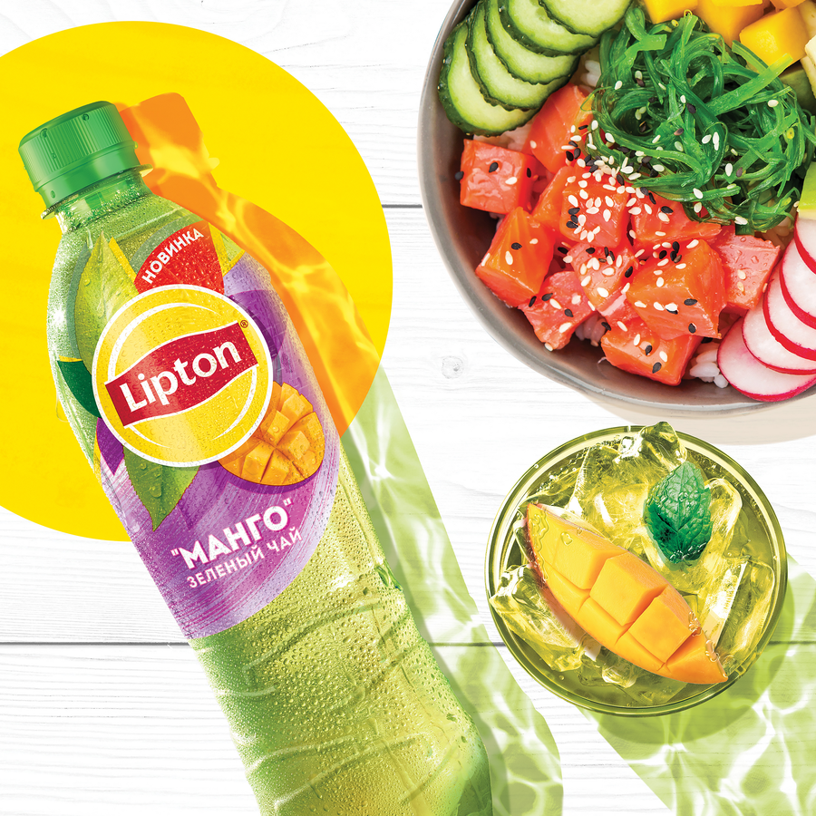Напиток LIPTON Зеленый чай со вкусом манго негазированный, 0.5л, превью