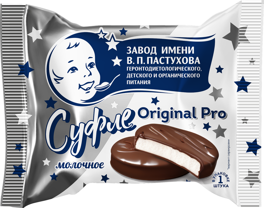 Суфле молочное ЗАВОД ИМЕНИ ПАСТУХОВА Original с ванилью в молочном бельгийском шоколаде, без змж, 30г, превью