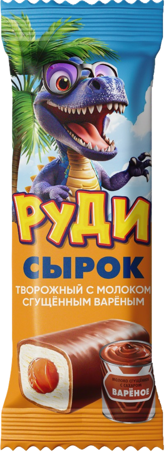 Сырок творожный РУДИ с начинкой вареная сгущенка 23%, без змж, 40г, превью