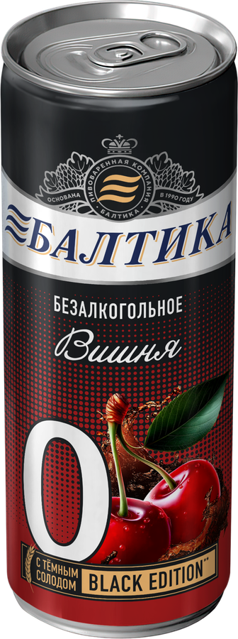 Напиток пивной безалкогольный БАЛТИКА N0 Вишня пастеризованный 0,5%, 0.33л, предпросмотр