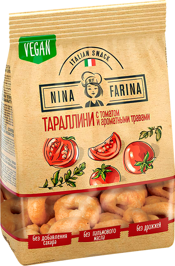 Тараллини NINA FARINA Томат и ароматные травы, 175г, превью