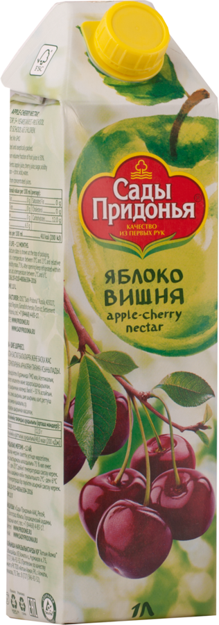 Нектар САДЫ ПРИДОНЬЯ Яблоко, вишня, 1л, предпросмотр