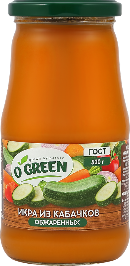 Икра из кабачков O`GREEN, 480г, превью