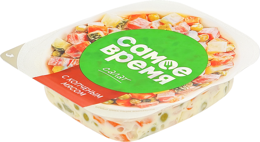 Салат САМОЕ ВРЕМЯ с копченым мясом, 150г, превью