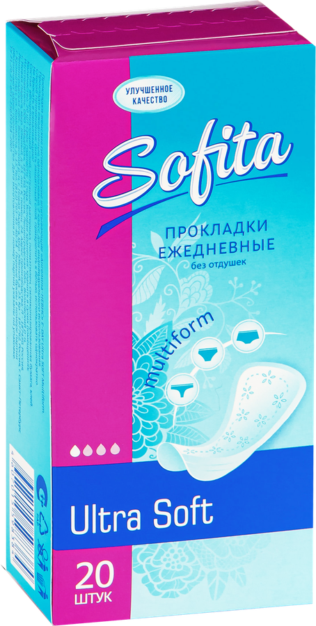 Прокладки ежедневные женские SOFITA Ultra Soft, 20шт, превью
