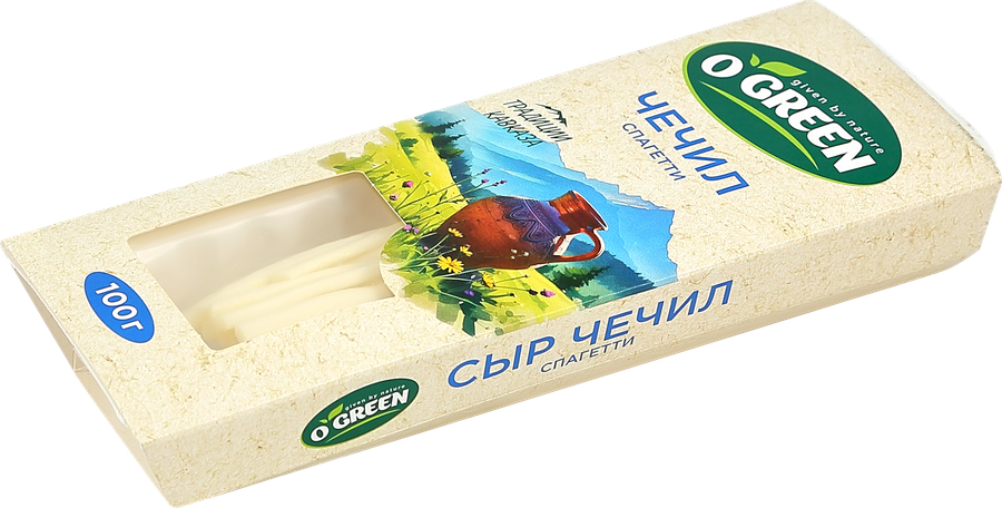 Сыр O`GREEN Чечил-спагетти 40%, без змж, 100г, предпросмотр