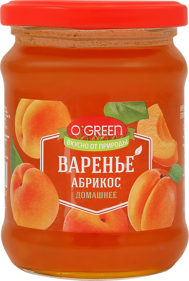 Варенье O`GREEN из абрикоса, 325г, превью