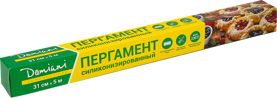 Пергамент силиконизированный для выпечки DOMIANI Home and living, 31см, 5м, превью