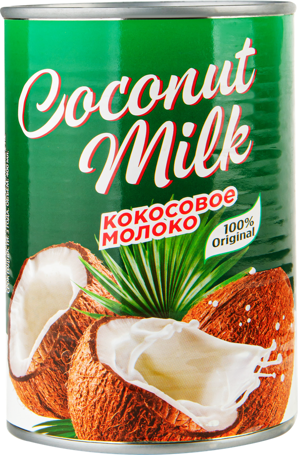 Молоко кокосовое 17–19%, 400мл, предпросмотр