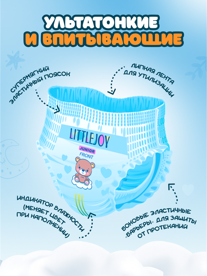 Подгузники-трусики LITTLE JOY Джуниор 12–20кг, 17шт, предпросмотр