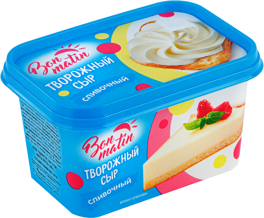 Сыр творожный БОН МАТИН Сливочный, без змж, 380г, превью
