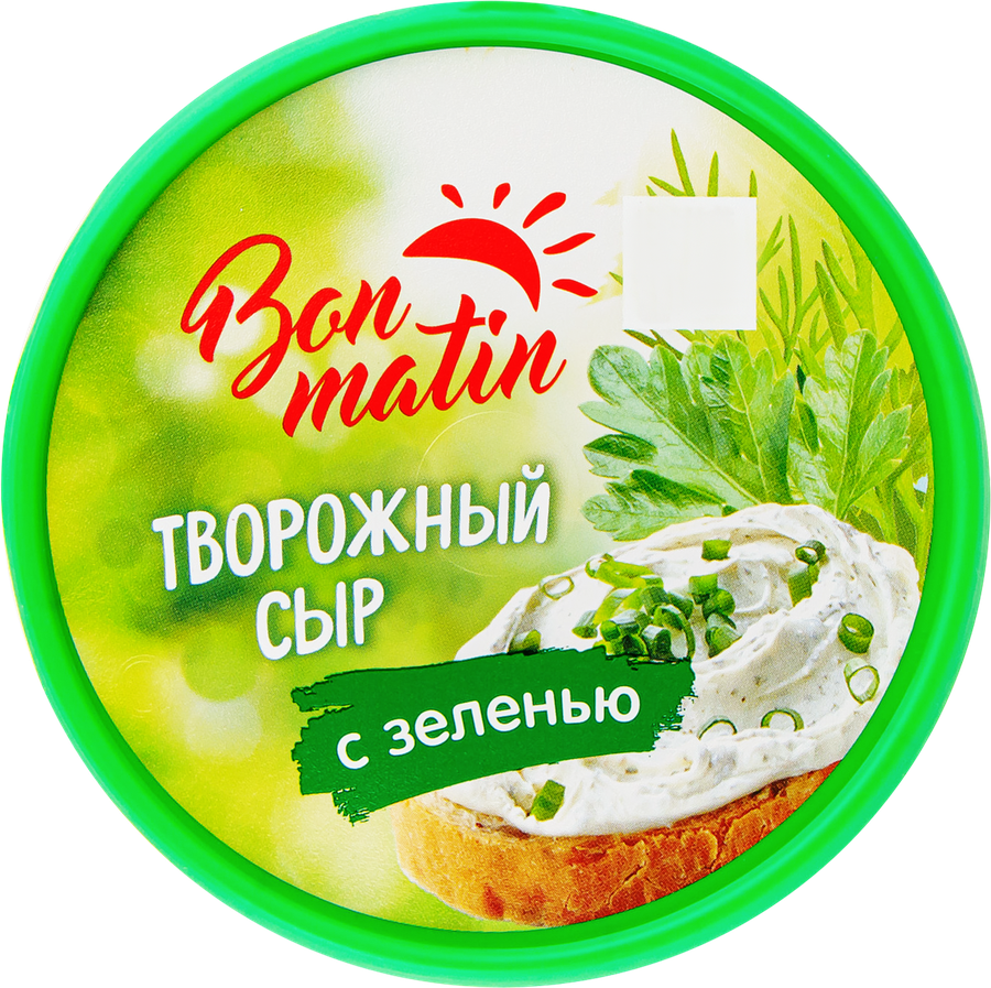 Сыр творожный БОН МАТИН с зеленью, без змж, 130г, предпросмотр