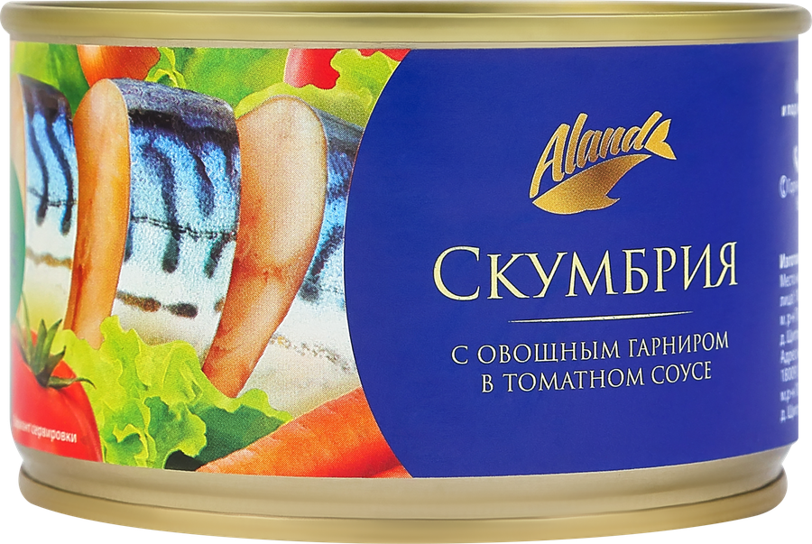 Скумбрия с овощным гарниром в томатном соусе, 240г, превью