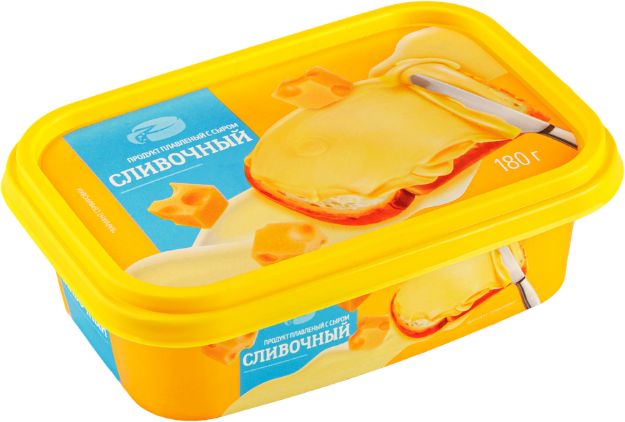 Продукт плавленый с сыром Сливочный 60%, с змж, 180г, предпросмотр