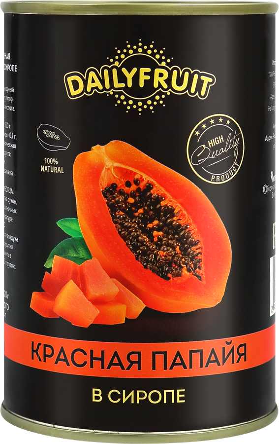 Папайя красная консервированная ДЭЙЛИФРУТ, 425мл, предпросмотр