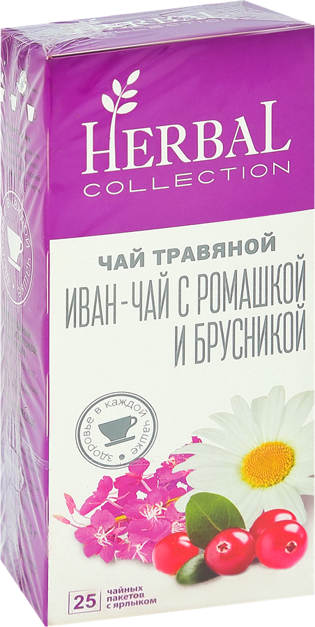 Чай травяной ХЭРБАЛ КОЛЛЕКШН Иван-чай с ромашкой и брусникой, 25пак, превью
