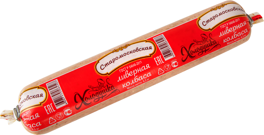 Колбаса ливерная ХОЛОДУШКА Старомосковская ГОСТ, 300г, предпросмотр