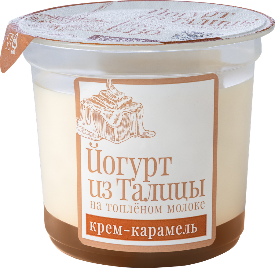 Йогурт ИЗ ТАЛИЦЫ Крем-карамель, на топленом молоке 8%, без змж, 130г, предпросмотр