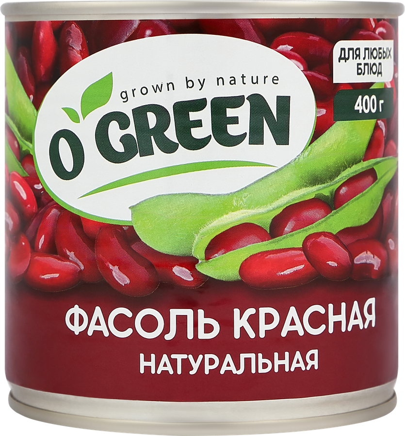 Фасоль красная O`GREEN, 400г, предпросмотр