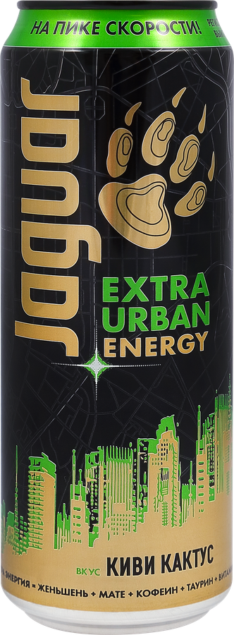 Напиток энергетический JAGUAR EXTRA URBAN ENERGY Киви, кактус, 0,44л, превью
