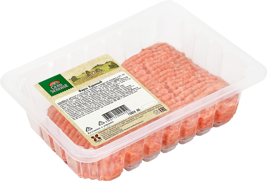 Фарш куриный СЕЛО ЗЕЛЕНОЕ, 500г, превью