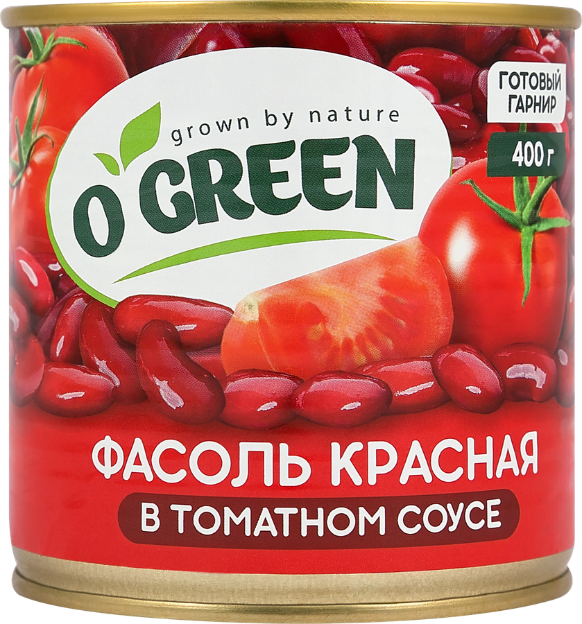 Фасоль красная O`GREEN в томатном соусе, 400г, предпросмотр