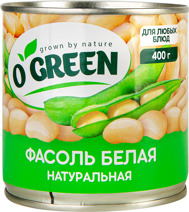 Фасоль белая O`GREEN, 400г, превью