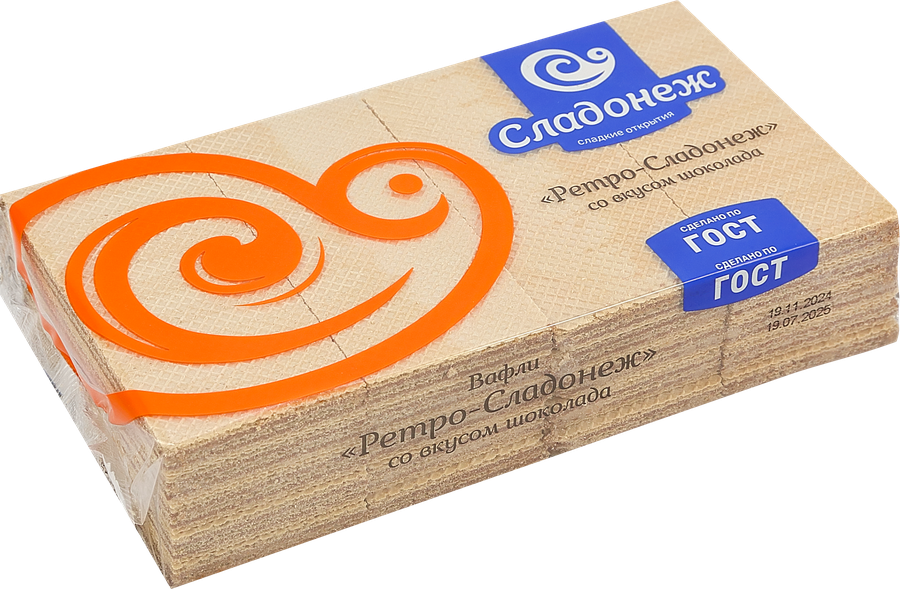 Вафли Ретро-Сладонеж шоколадные, 500г, превью