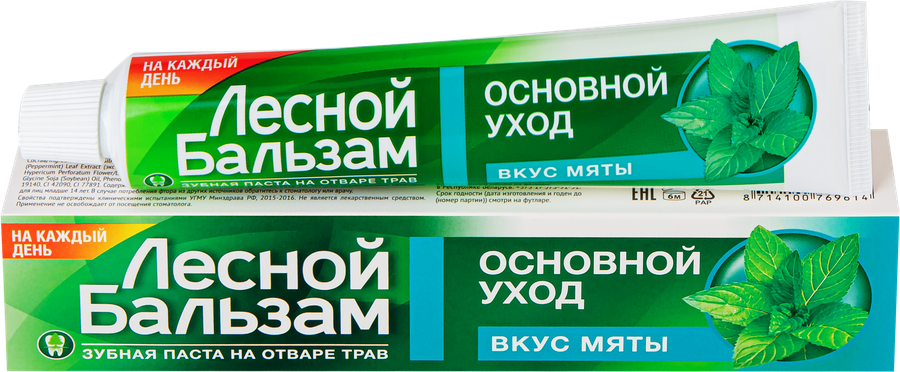 Зубная паста ЛЕСНОЙ БАЛЬЗАМ со вкусом мяты, 75мл, превью