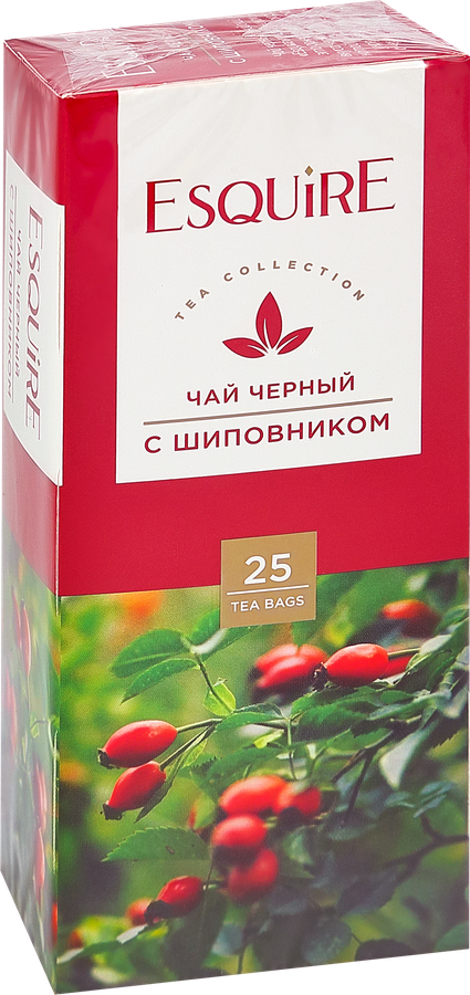 Чай черный ЭСКВАЙР с шиповником, 25пак, предпросмотр