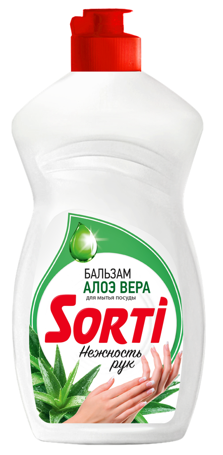 Бальзам жидкий для мытья посуды SORTI с алоэ вера, 450г, превью