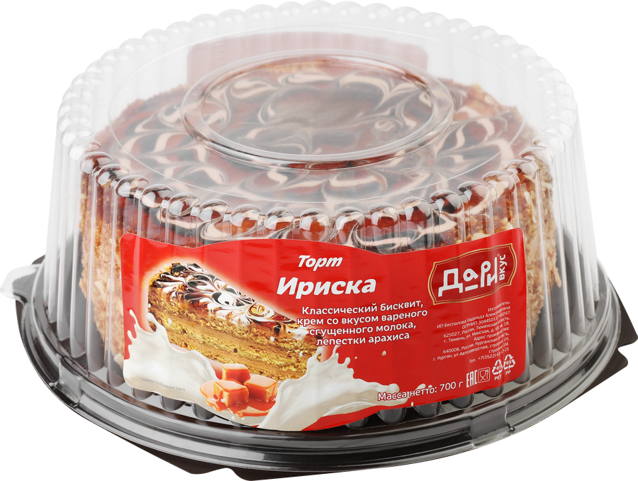 Торт ДАРИ ВКУС Ириска, 700г, превью