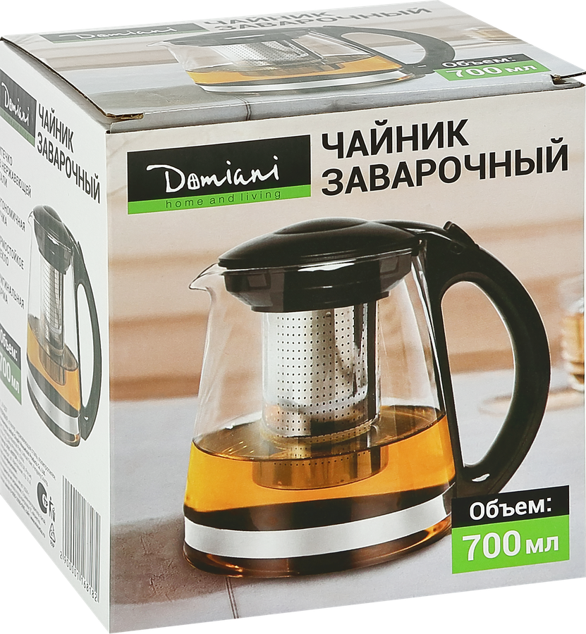 Чайник заварочный DOMIANI Home and living, 700мл, предпросмотр