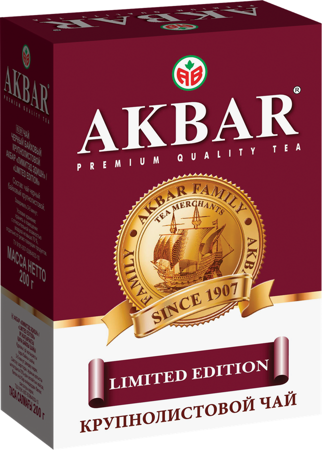 Чай черный AKBAR Limited Edition байховый, листовой, 200г, превью