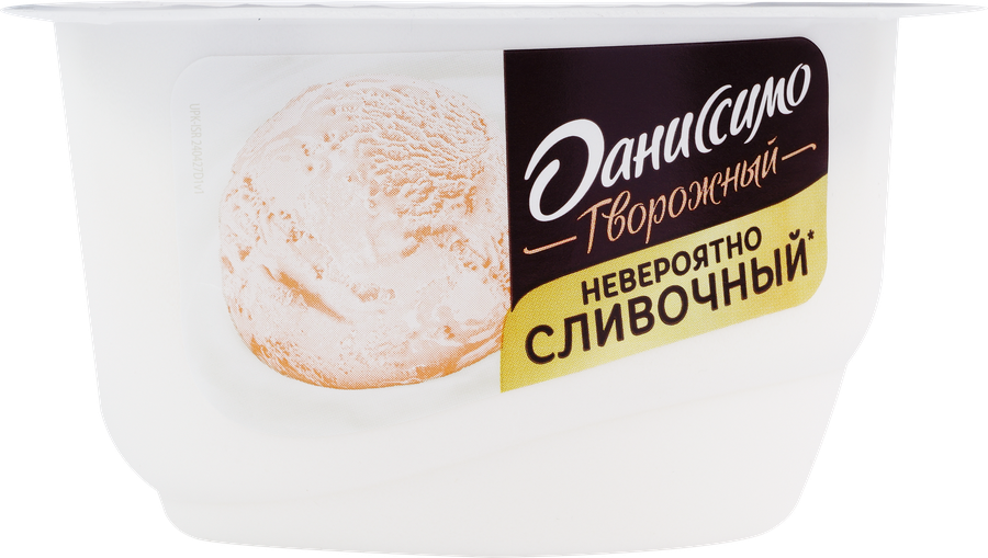 Десерт творожный ДАНИССИМО со вкусом пломбира 5,4%, без змж, 130г, превью