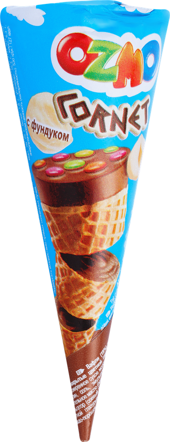 Вафли SOLEN Ozmo cornet с начинкой из фундука и конфетами, 25г, превью