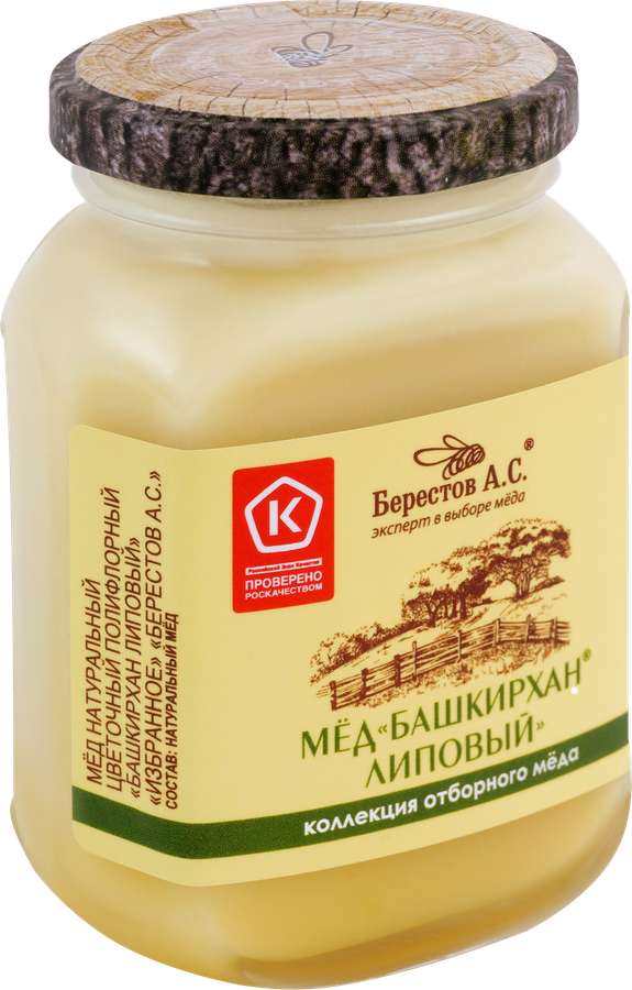 Мед липовый БЕРЕСТОВ А.С. Башкирхан Избранное, 200г, превью