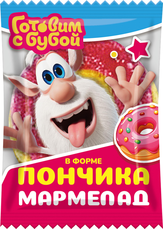 Мармелад JELLY BAR Готовим с бубой, со вкусом клубники/яблока/ананаса/черники, 10г, предпросмотр